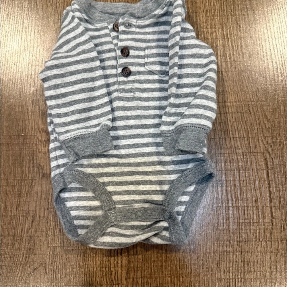 Blue and Black Striped Kids One Piece